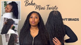 Trending Mini Twists With 3C4A Coily Bulk Human Hair Tutorial How To Maintain Hot Braids