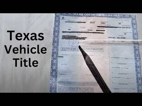 Is A Bill Of Sale Required To Transfer Title In Texas