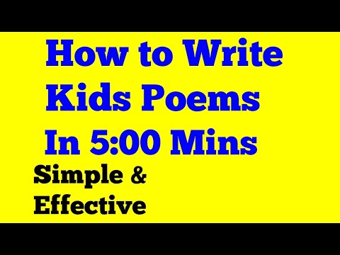 वीडियो: अंग्रेजी कविता कैसे लिखें Write