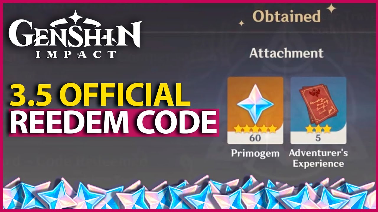 NEW 3.6 OFFICIAL REDEEM CODE! CLAIM NOW! (FREE 60 PRIMOGEMS!) Genshin  Impact Baizhu Kaveh Kirara 