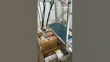 Spider type robot hand picking sorting feeding cartoning machine
