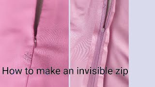 How to make an invisible zip in an easy way | Best corner