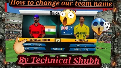 How to change our team name in wcc2