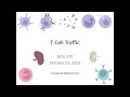 Immunology Fall 2023: Lecture 20 T Cell Trafficking