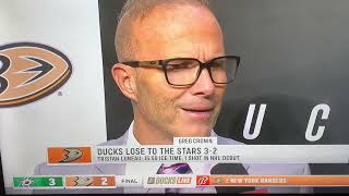 Coach Greg Cronin talks Leo Carlsson NHL Debut
