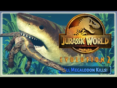 ALL Megalodon Kill Animations! | Jurassic World Evolution 2 Park Managers Collection Pack