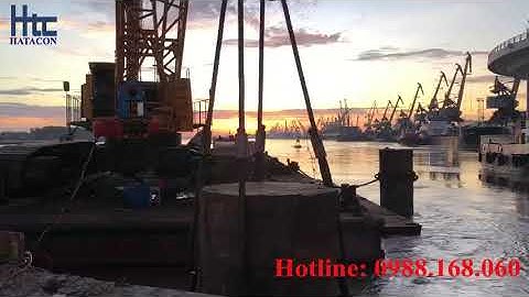 Cắt cọc khoan nhồi dưới sông, biển tại Hải Phòng