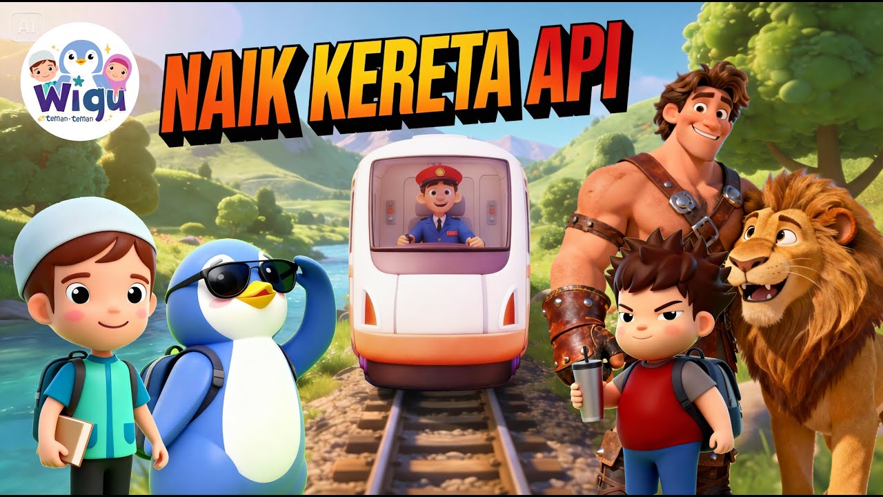 NAIK KERETA API Tut Tut Tut 🚂 | Lagu Anak Indonesia | 🦁 Ada Singa naik Kereta Api! Andy panik 😵‍💫