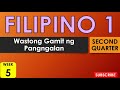 Q2 - Grade 1 - Filipino - Week 5 - Kailanan ng Pangngalan Mp3 Song