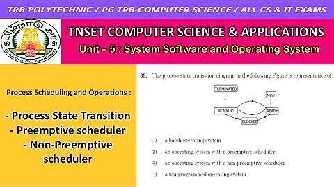 Process State transition Operating System Tamil TNSET Computer Science/ TNSET CS/ UGC NET CS