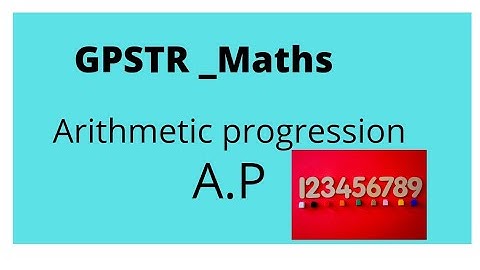 Arithmetic Progression (AP)#progressions#tet#hstr #gpstr #kartet