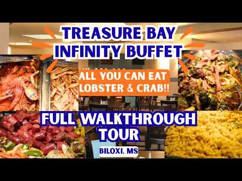 Infinity DINNER Buffet at TREASURE Bay in Biloxi | Famous ALL You Can Eat Crab & LOBSTER - FULL Tour