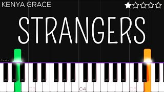 Kenya Grace - Strangers | EASY Piano Tutorial