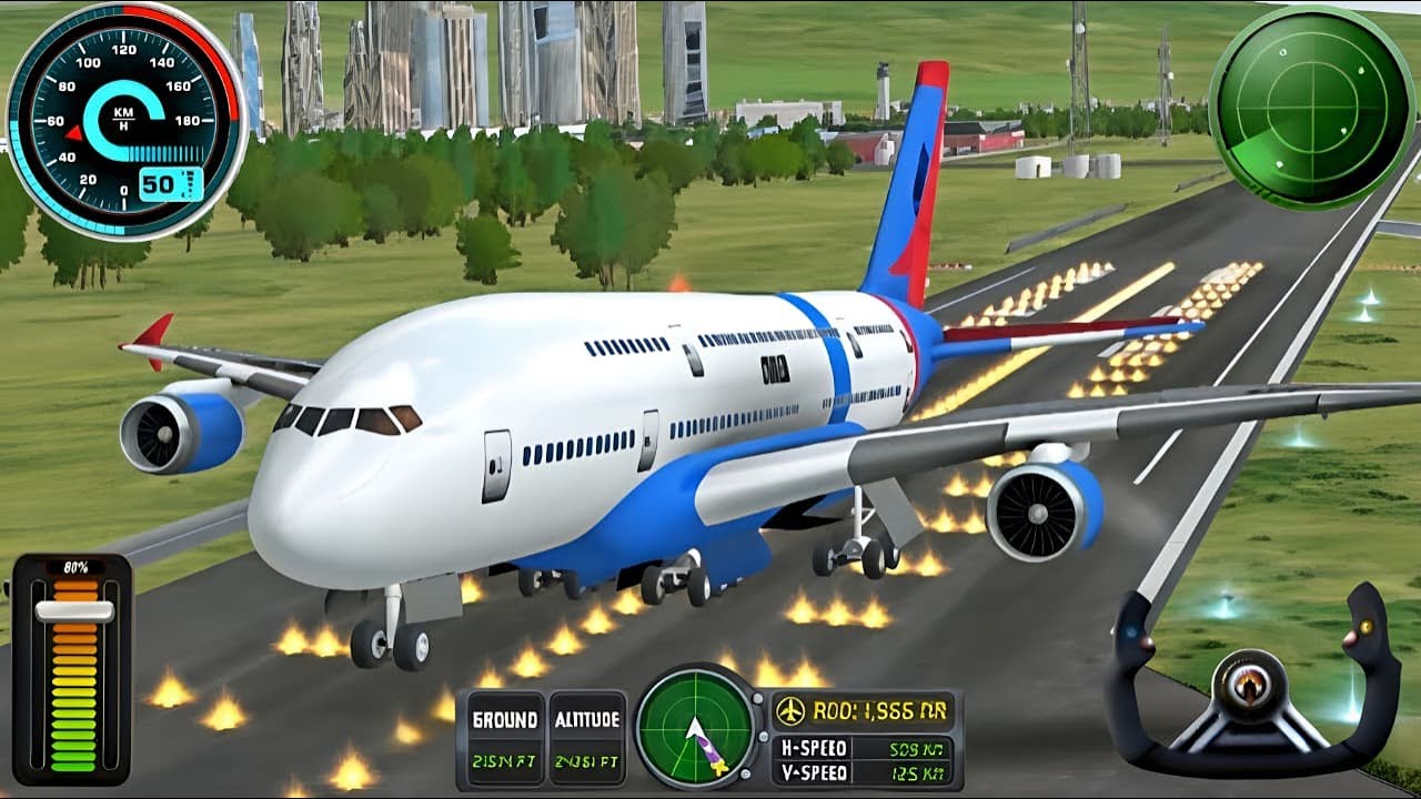 Real Flight Airplane City Pilot Simulator - Plane Boeing Emergency Landing - Android Gameplay