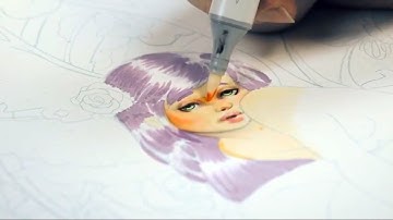 How to Color Skin with Copic Markers, PART 3: Refining the Facial Features