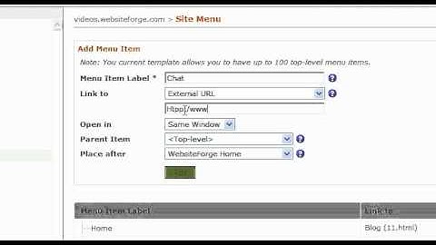 Site Menu Link Button To External URL - Websiteforge Ecommerce Website