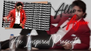 Allu Arjun Ae Inspired Edit 😮‍💨 | Alightmotion Ae Inspired Present 🙌 | XML By Editbymohit #present