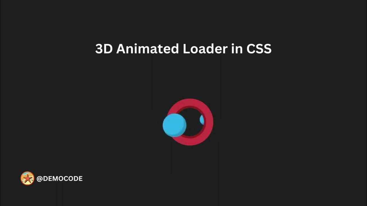 3D Animated Loader in CSS || Loaders animation in css || #cssanimation ...