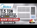 Best Window Ac 2026 | Midea 1.5 Ton 3 Star Window Ac Review 2026 | Midea 18K 3 Star Marvel (P) Model