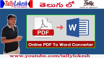 Pdf File నీ Word File గా మార్చడం ఎలా - ByLokesh
