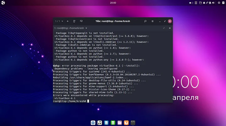 Fix dpkg: error processing package virtualbox-6.1 in Ubuntu 20.04,19.10.