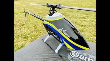 Single tail rod guide on a XLP Specter 700 V2 NME RC helicopter