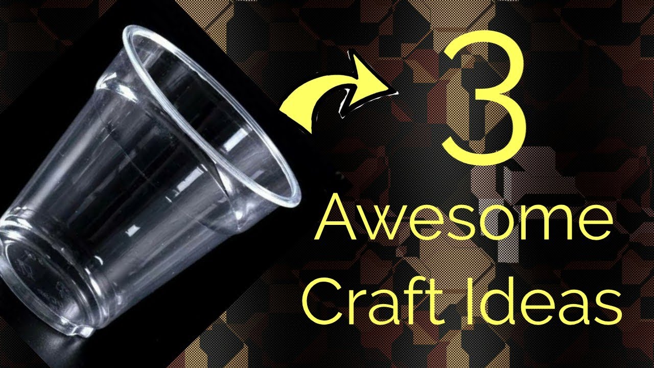 3 Awesome Plastic glass craft ideas for home decor YouTube