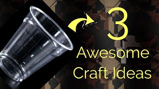 3 Awesome Plastic glass craft ideas for home decor