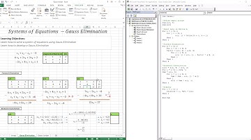 Gauss Elimination Code - EXCEL/VBA