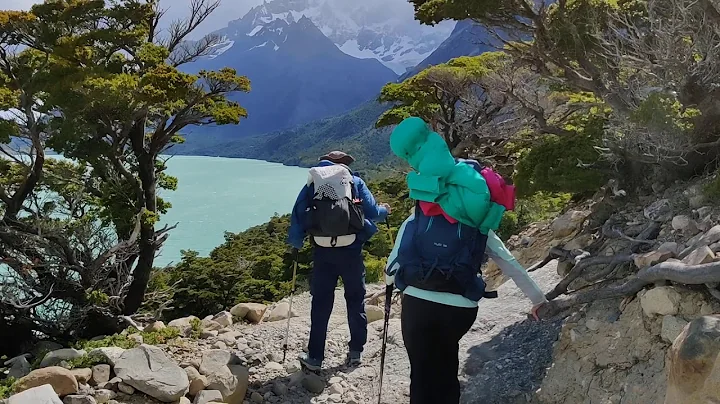 Windy trek on the "W" in Torres del Paine