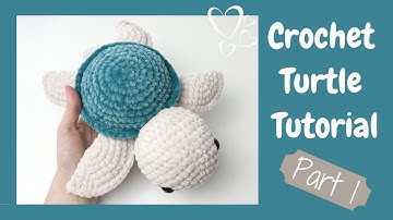 Easy Crochet Turtle (TikTok) - Tutorial Part 1 | Free Amigurumi Animal Pattern for Beginners