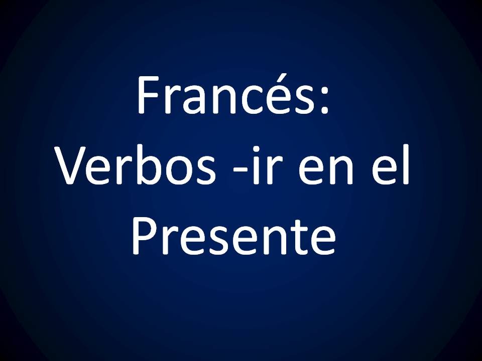 Verbos frances conjugados