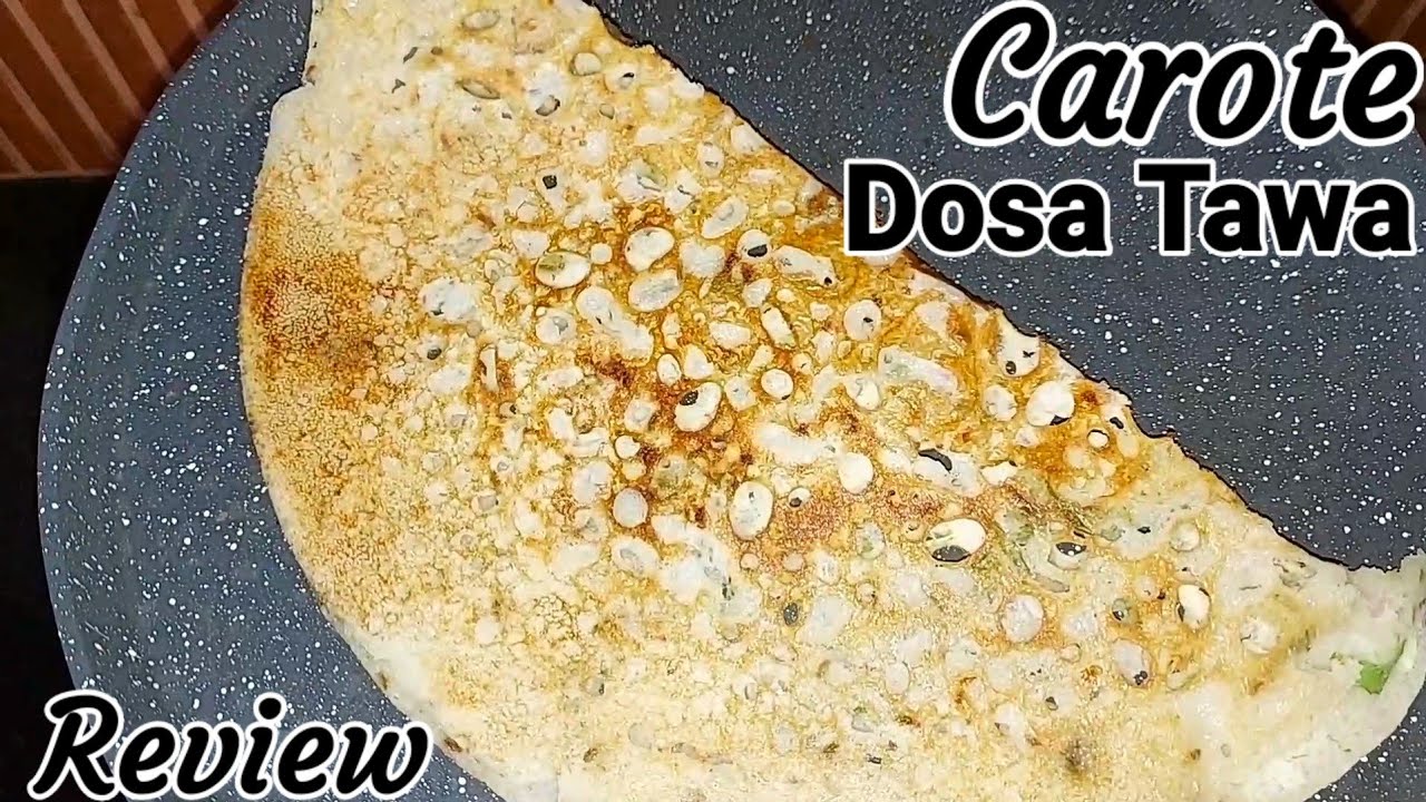 CAROTE Granite Induction Non Stick Dosa Tawa for Roti, 28cm, Black