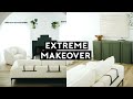 DIY EXTREME ROOM MAKEOVER + IKEA FURNITURE HACK! EASY LIVING ROOM TRANSFORMATION!