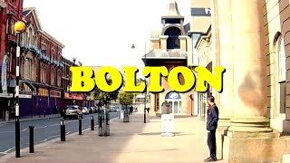 BOLTON TOWN CENTRE Walk. Greater Manchester, England, UK