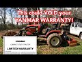 You could VOID your YANMAR WARRANTY if you don’t do this! Yanmar SA325 Yanmar Tractor