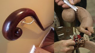 Carving a beautiful handrail for Victorian stairs