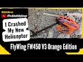 I crashed my new flywing fw450 v3 gps rc helicopter orange edition