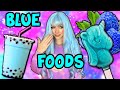 I ONLY ate Blue Food for 24 Hours Challenge!!!