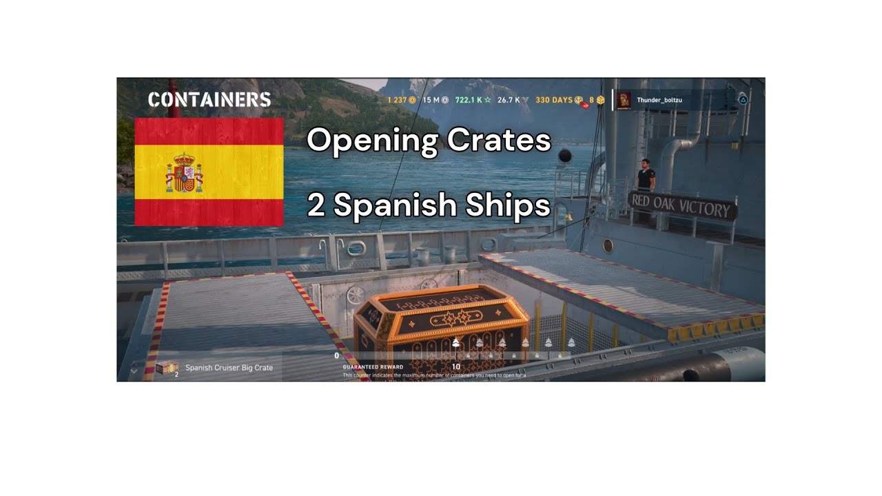 World of Warships Legends - Crates and 2 Spanish Ships