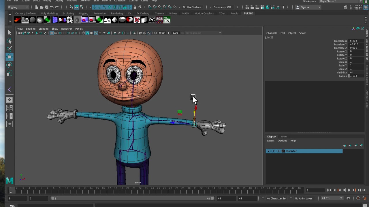 Maya 2018 - Character rigging - Malay - YouTube