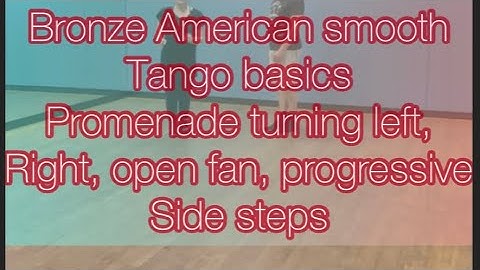Bronze American smooth Tango Basics-Promenade turning rt and left, open fan #ballroomdance #tango