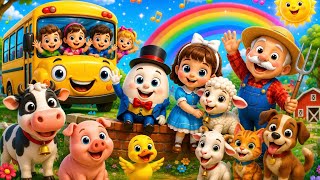 Wheels on the Bus 🚌 + ABC Song 🔤 &amp; More Nursery Rhymes &amp; Kids Songs