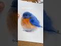 5 mins cute bird Watercolor painting #easywatercolorart #watercolourpaint #birdwatercolor