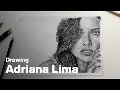 Drawing "Adriana Lima" #shorts | Disegni da Marte