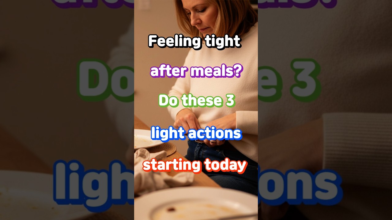 Feeling tight after meals? Do these 3 light actions starting today 