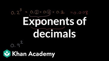 Exponents of decimals