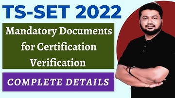 Certificate Verification Documents - TS SET 2022