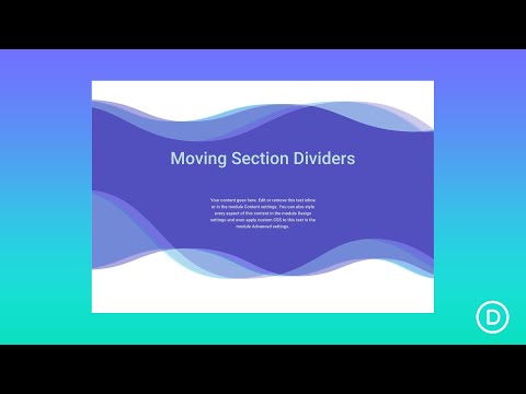 How to Create Section Divider Scroll Effects in Divi