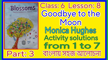English| Class 6 Lesson 8| Goodbye to the Moon |Activity Solutions 1 to 7| Part 3| বাংলায় আলোচনা|